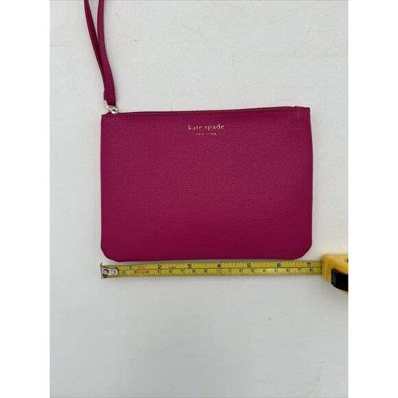 Kate Spade Keaton Medium L Zip Wristlet Dark Magenta 7" W x 5" H - Picture 10 of 11